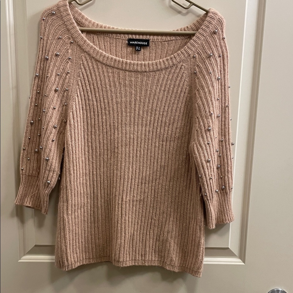 Warehouse Women's Blush Scoop Neck Sweater